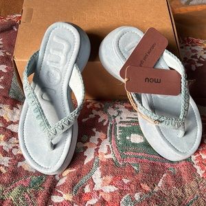 Mou Light Blue Platform Sandals
